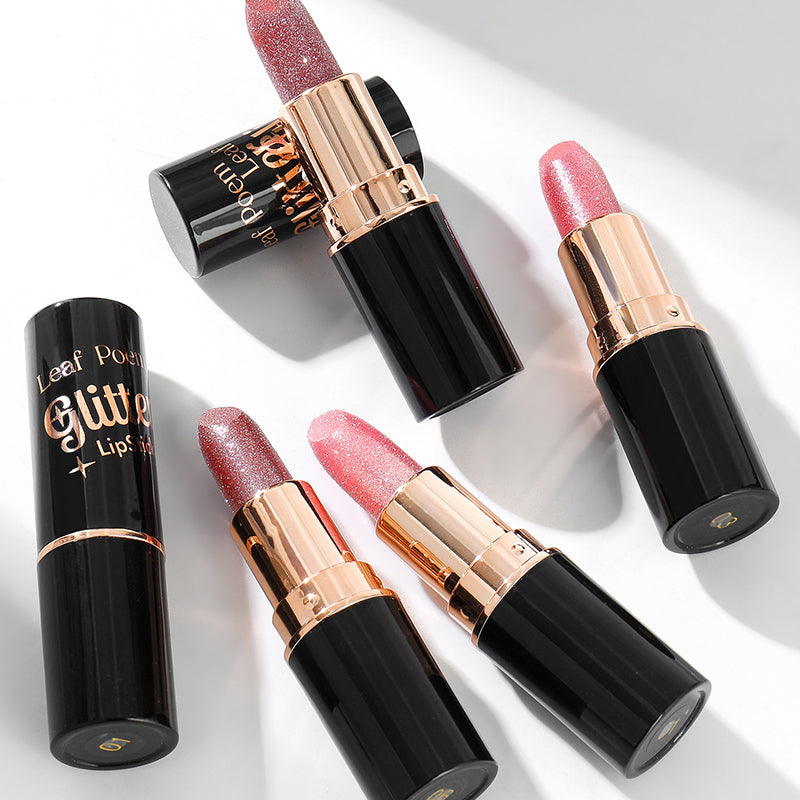 Waterproof & Moisturizing Glitter Lipstick