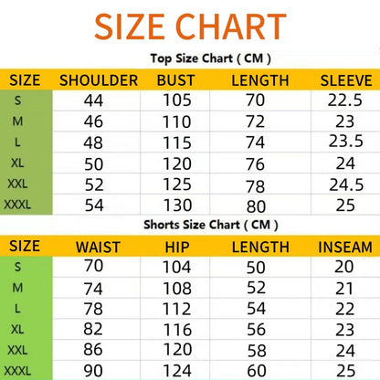 Men's Short-Sleeved Shirts ＆ Short Pants 2-Piece Set