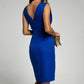 Svelte V-Neck Slit Midi Dress