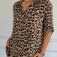 🎉Stylish Lapel Adjustable Sleeve Leopard Print Shirt