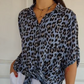 🎉Stylish Lapel Adjustable Sleeve Leopard Print Shirt