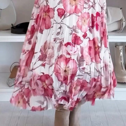 💖Floral Print Off-Shoulder Top &💖 Maxi Skirt Two-Piece Set