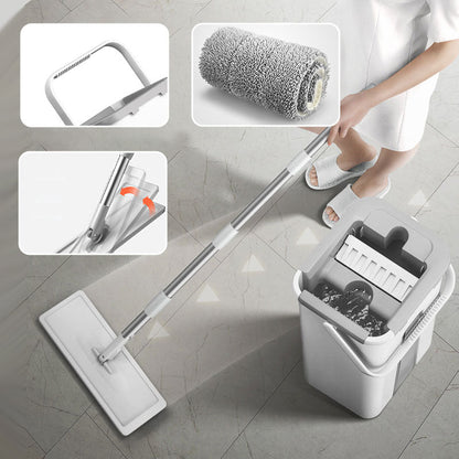 Household Labor Saving Large Panel Mop Set - Wet & Dry