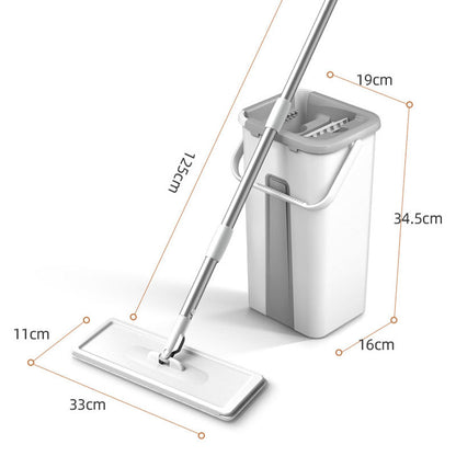 Household Labor Saving Large Panel Mop Set - Wet & Dry