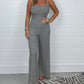 Women's Sexy U Neck Backless Wide Leg Jumpsuit