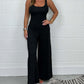 Women's Sexy U Neck Backless Wide Leg Jumpsuit