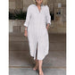 ⏳ Limited time 50% off! 💥Women‘s Casual Loose Cotton Linen Long Shirt Dress（The more you buy, the higher the discount）