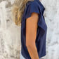 Women's Loose Ruffle Sleeve Short Sleeve Top