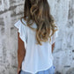 Women's Loose Ruffle Sleeve Short Sleeve Top