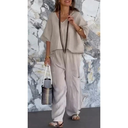 Women’s 2-Piece Cotton Linen Set