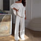 🌸Spring Specials 60% OFF🌸Women’s Casual One Shoulder Top & Pants Two-Piece Set