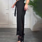 Women's Sexy Lace Lined Wide Leg Pants