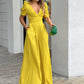 Women’s Deep V-Neck Wide Leg Jumpsuits