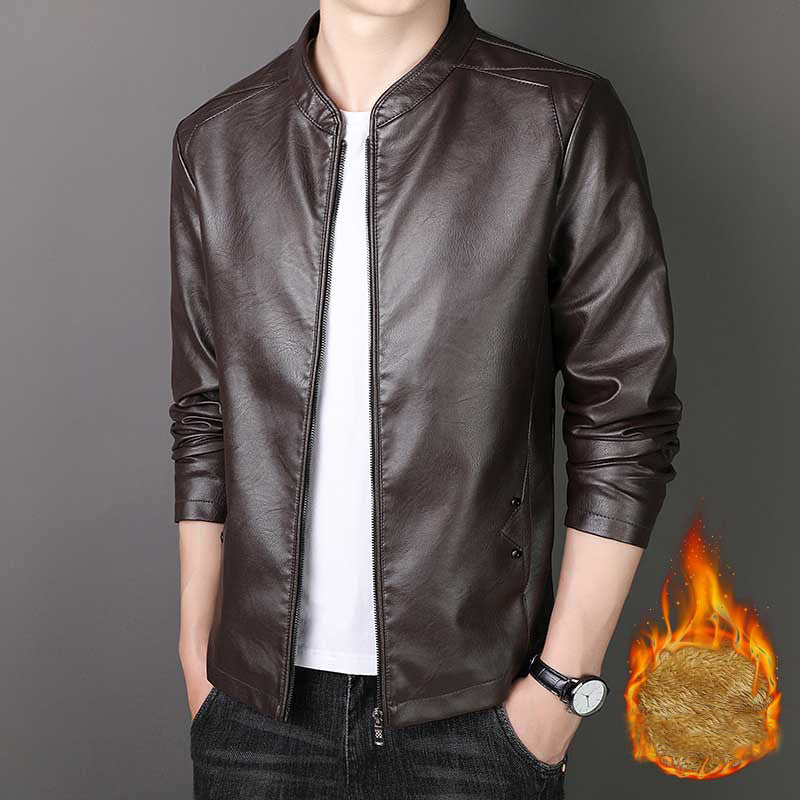 🎁Hot Sale 42%OFF🔥Men's Stand Collar Faux Leather Jacket