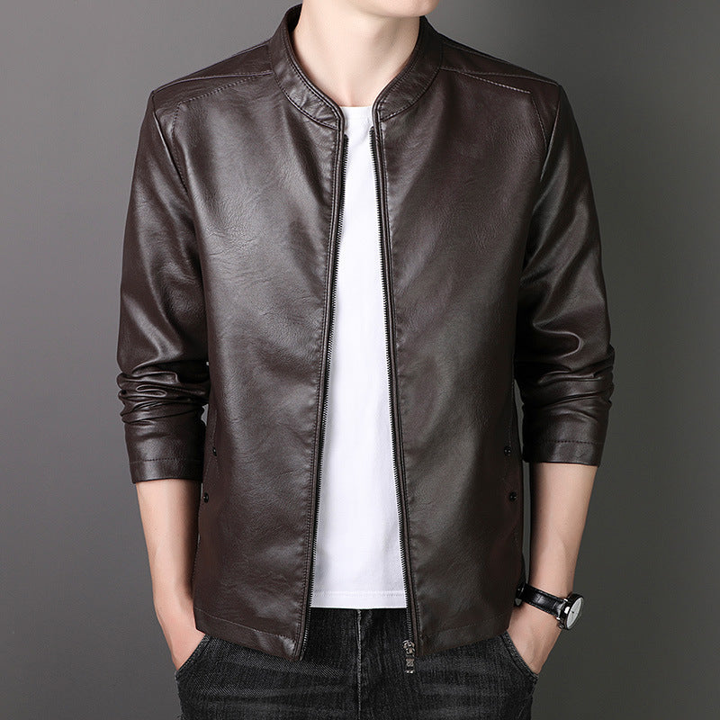 🎁Hot Sale 42%OFF🔥Men's Stand Collar Faux Leather Jacket