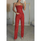 Women's Glitter Top and Pants 2-Piece Set