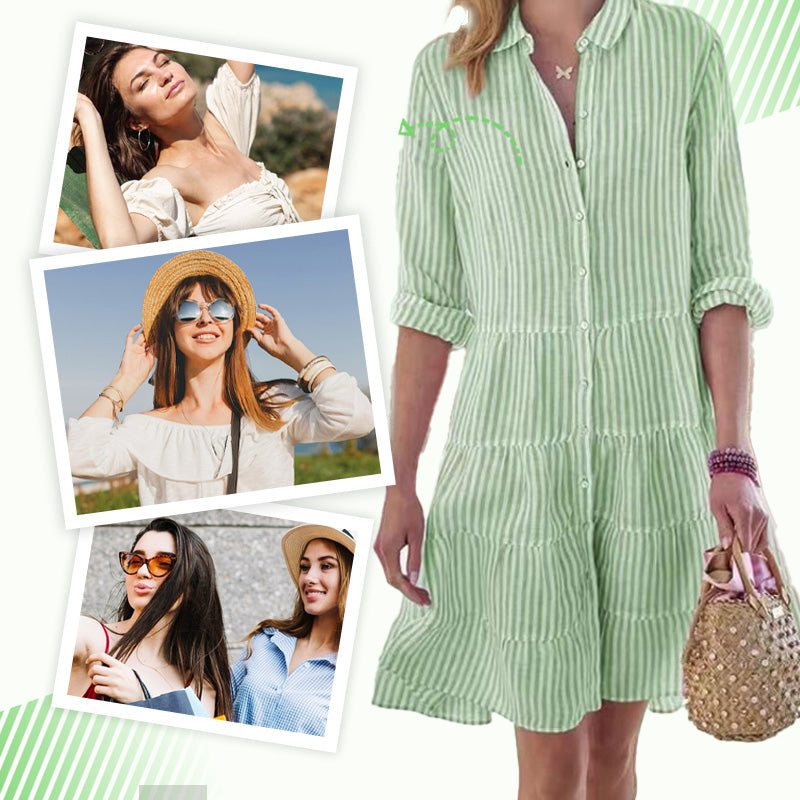 👗 Women’s Long-Sleeve Striped Shirt