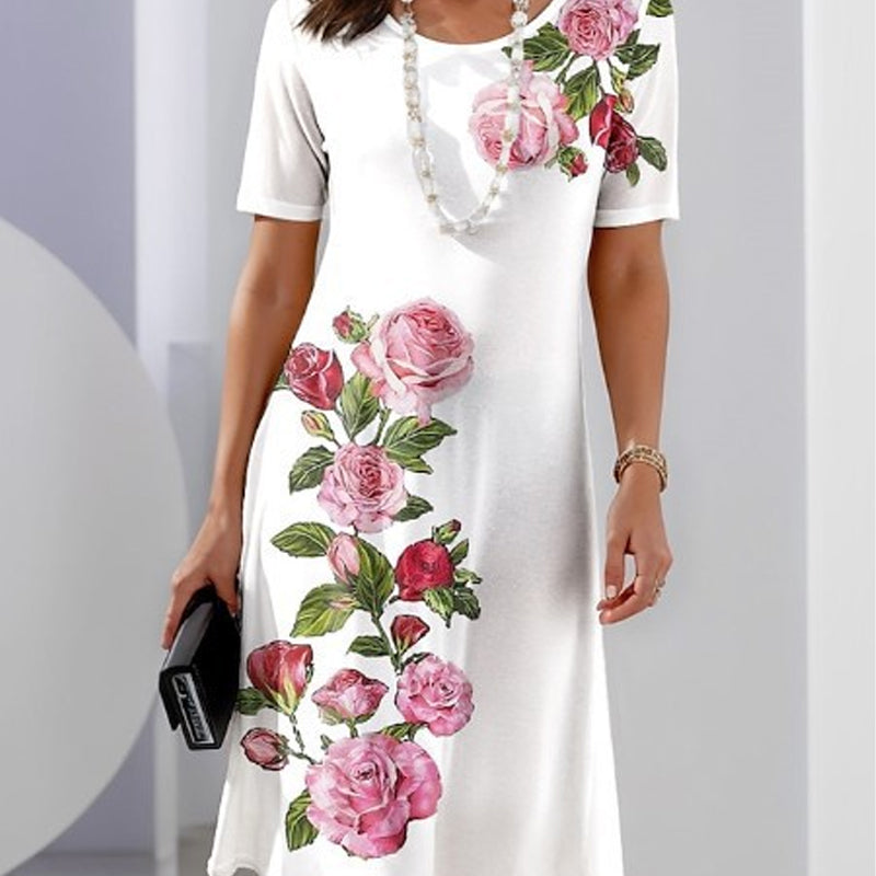 ⏳ Limited time 49% off! 💥Rose Bloom Short Sleeve Dress