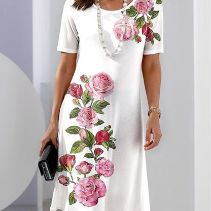 ⏳ Limited time 49% off! 💥Rose Bloom Short Sleeve Dress