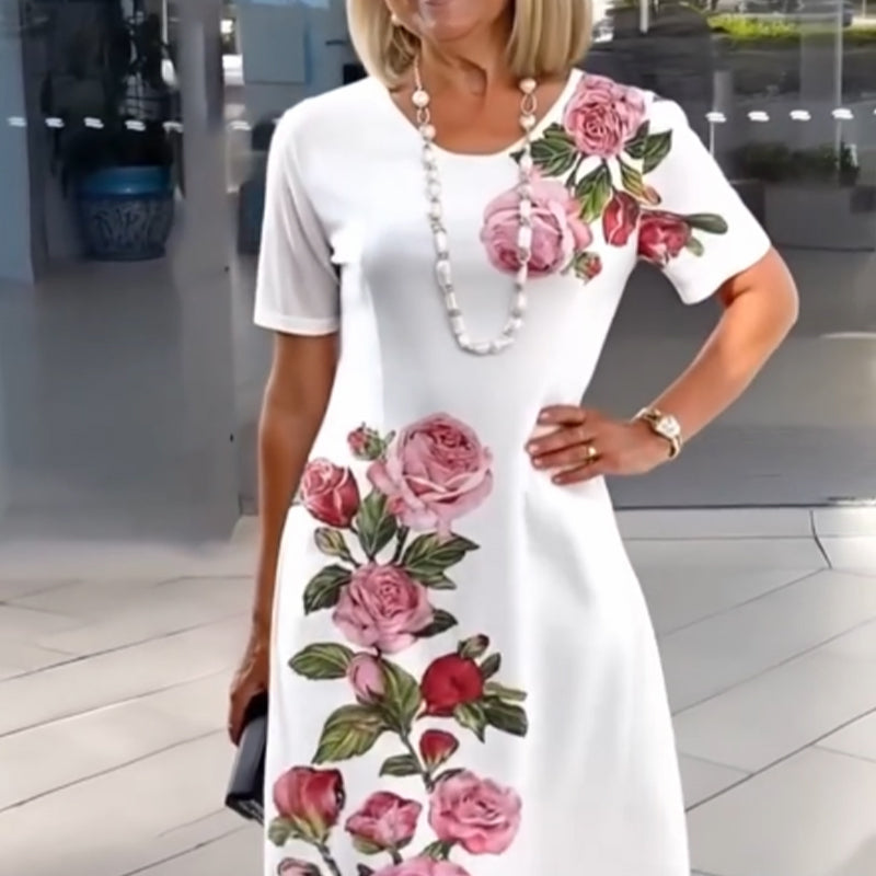 ⏳ Limited time 49% off! 💥Rose Bloom Short Sleeve Dress