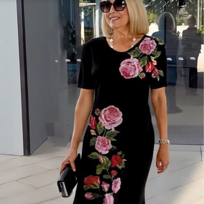 ⏳ Limited time 49% off! 💥Rose Bloom Short Sleeve Dress