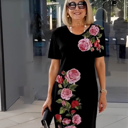⏳ Limited time 49% off! 💥Rose Bloom Short Sleeve Dress
