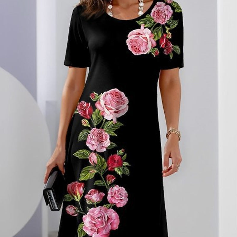 ⏳ Limited time 49% off! 💥Rose Bloom Short Sleeve Dress