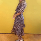Women's Leopard Print Tiered Layered Dress