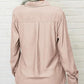 Women's Solid Lapel Long Sleeves Button-Down Shirt