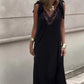 Women's V-Neck Lace Tie Shoulder Dress