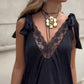 Women's V-Neck Lace Tie Shoulder Dress