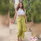 Women’s Elegant V Neck Top & Wide Leg Pants Two-Piece Set