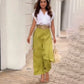 Women’s Elegant V Neck Top & Wide Leg Pants Two-Piece Set