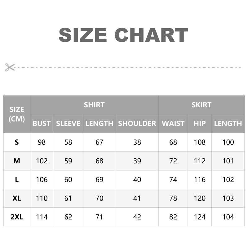 Women's Elegant Glossy Solid Gray 2-Piece Set - Lapel Long Sleeve Shirt & Flowy A-Line Skirt