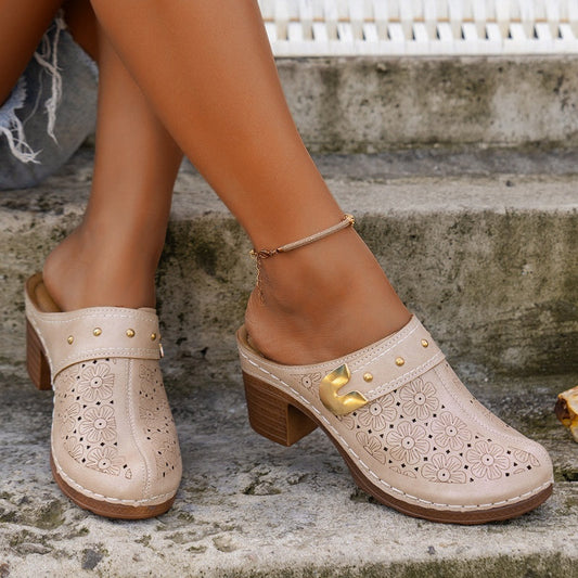 🔥HOT SALE 49% OFF💕Women's Slip-On Closed Toe Chunky Sandals