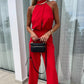 Women's Elegant Sleeveless Solid Color Jumpsuit