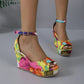 Women’s Open-Toe Platform Wedge Ankle Strap Sandals