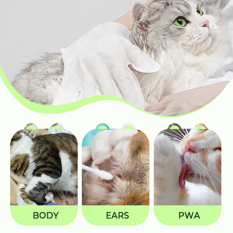 Gentle Pet Cleaning No-Rinse Gloves