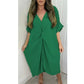 🌞2025 Summer New💕Women's V-Neck Irregular Loose Dress