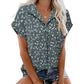Women's Casual Floral Print Short Sleeve Shirt