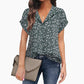 Women's Casual Floral Print Short Sleeve Shirt