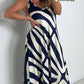 V-Neck Printed Sleeveless Maxi Dress