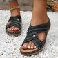 Casual Cross Strap Hollow Slip-On Sandals