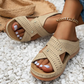 Casual Cross Strap Hollow Slip-On Sandals