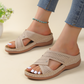 Casual Cross Strap Hollow Slip-On Sandals