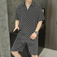 Men's Fashion Comfortable Short Sleeve Top & Shorts Two Piece Set