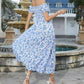 Women's Elegant Floral Off-Shoulder Dress