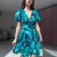 🌸Summer New Arrivals 💐Specials⏰Women's Fashion V-Neck Short Sleeve Printed A-line Dresses