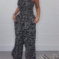 Women's Stylish Leopard Print Loose Jumpsuit