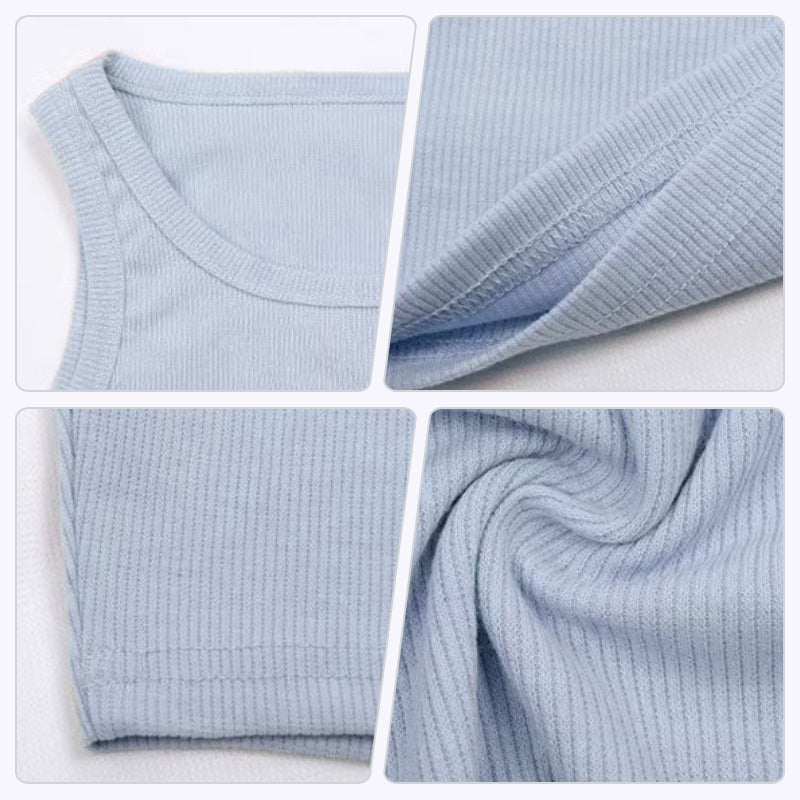 Women's Ribbed Slim-Fit Cropped Tank Top